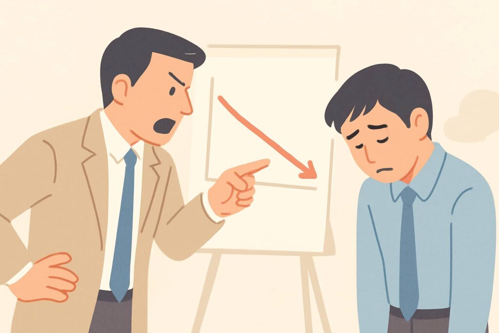 目標未達を理由にしたパワハラの温床