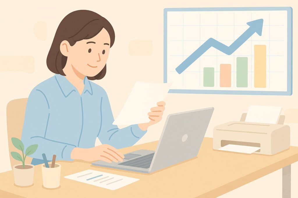 事務職の目標設定における定量化の例文