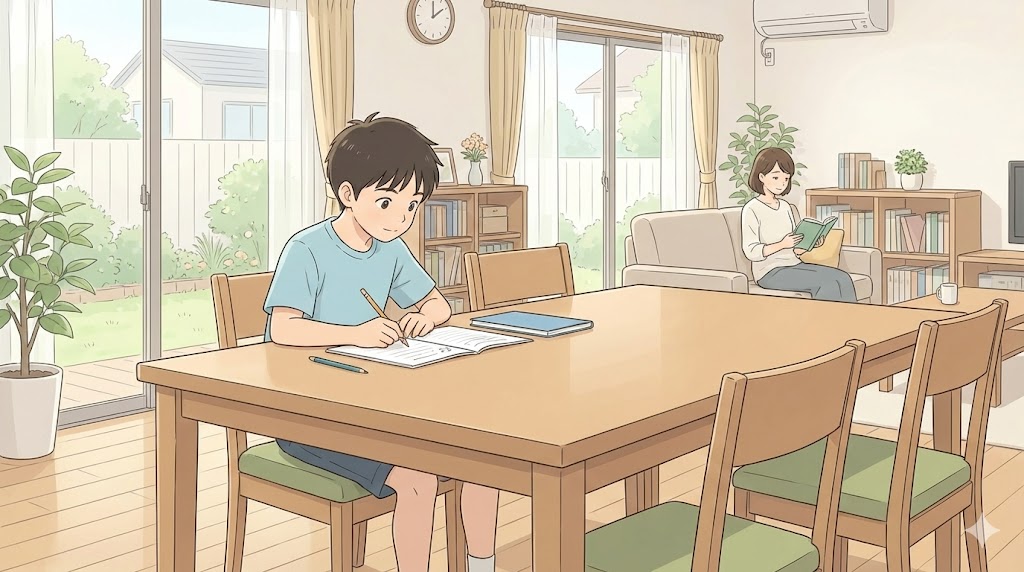 子供の勉強効率を上げるリビング環境の条件