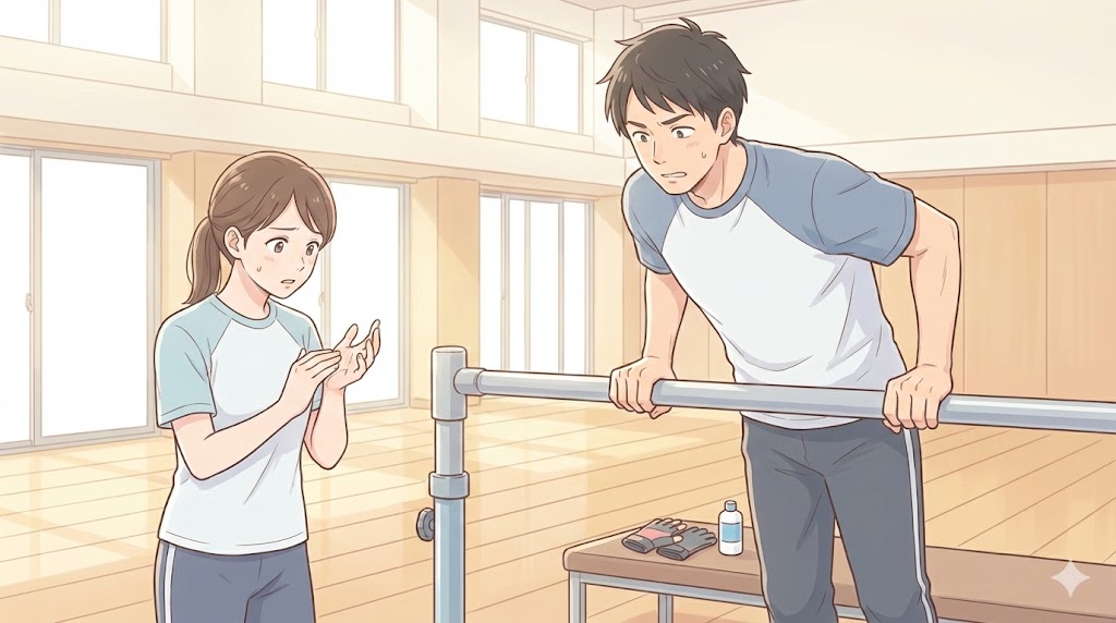 大人向け鉄棒の振り子習得と手の痛み対策