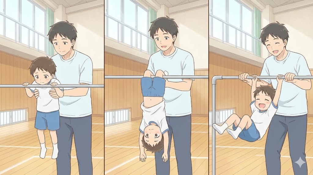 鉄棒が怖い子供へのスモールステップ