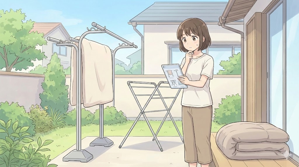 鉄棒のような布団干しの選び方
