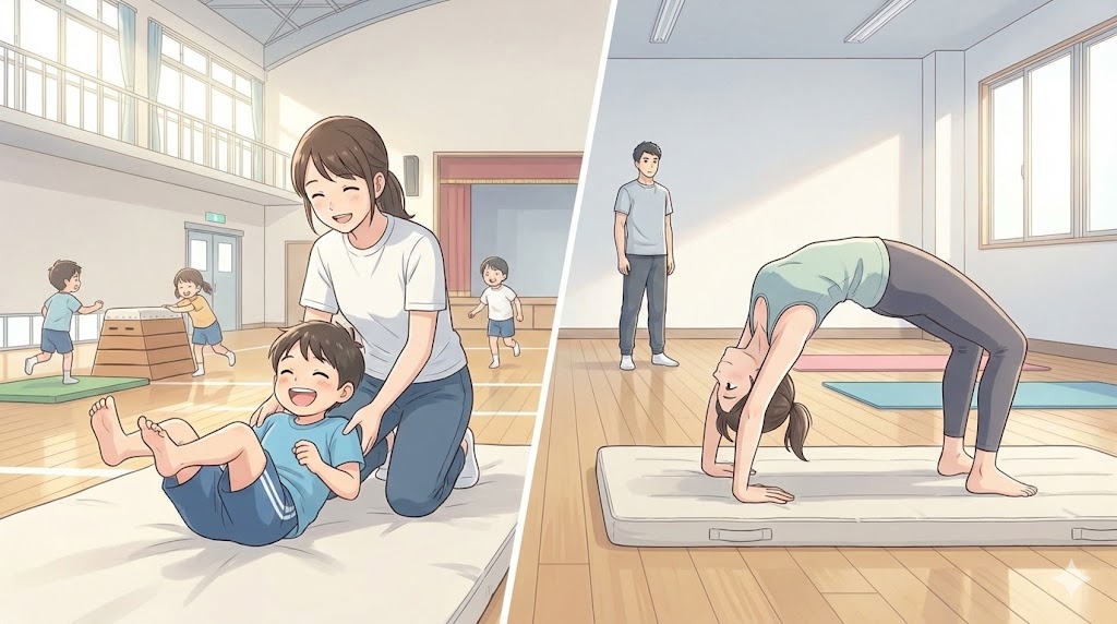 対象別に見る後転のコツと練習法