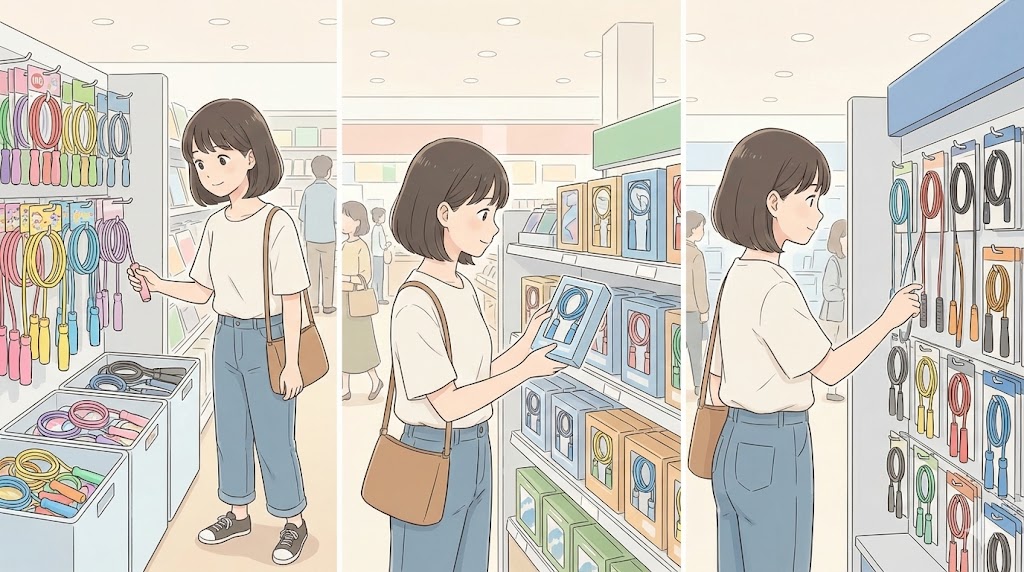 縄跳びはどこに売ってる?販売店を調査