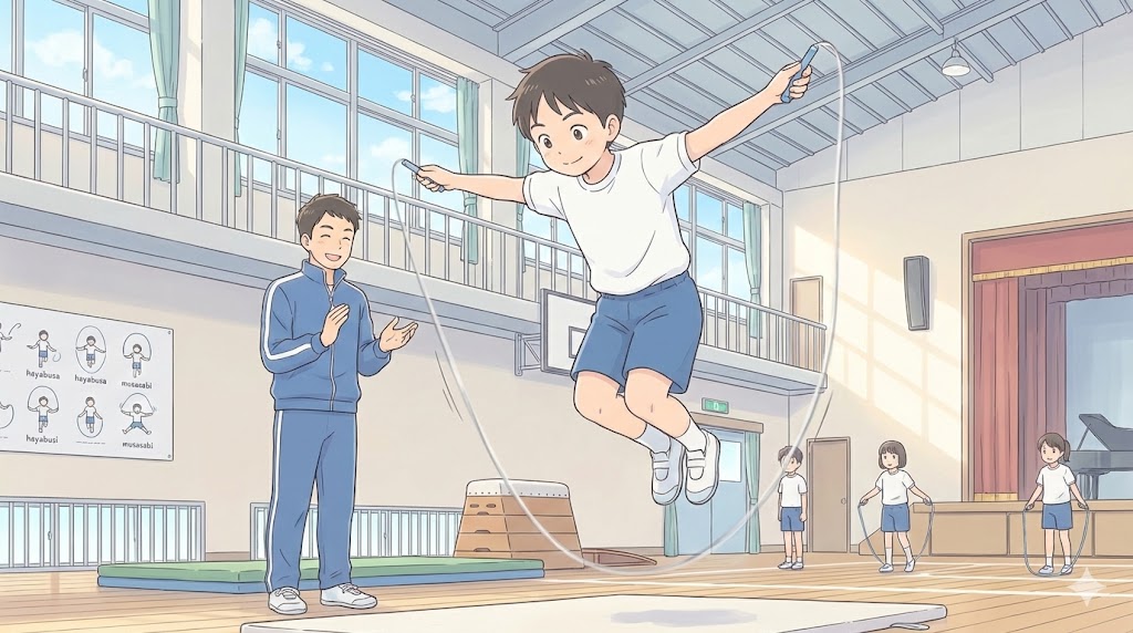 縄跳びのはやぶさからムササビなどの技へ