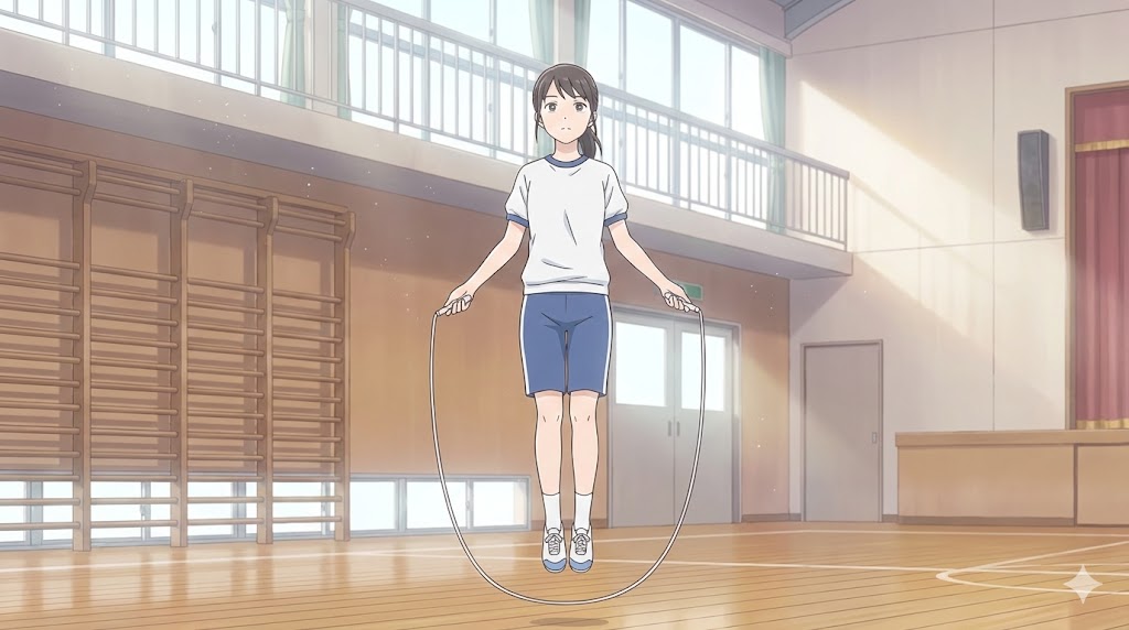 二重跳びのリズムを作る視線と姿勢