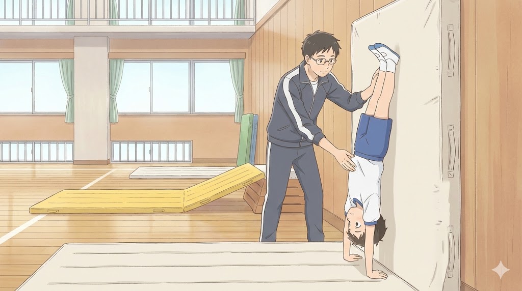 段階的指導で学ぶ倒立前転のポイント