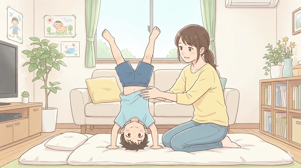 子どもの三点倒立を成功に導くコツと原因