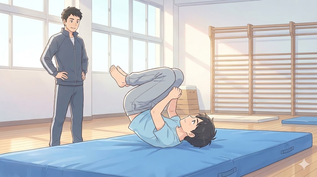 倒立歩行の怪我を防ぐ受け身の技術