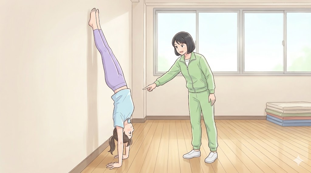 姿勢制御における壁倒立のポイント