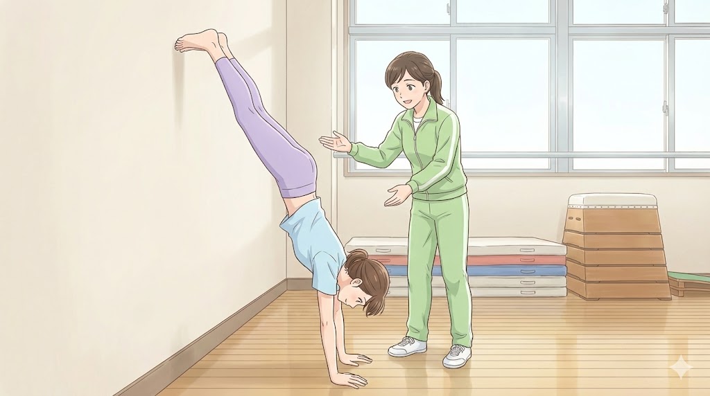 お腹向き壁倒立のやり方とコツ