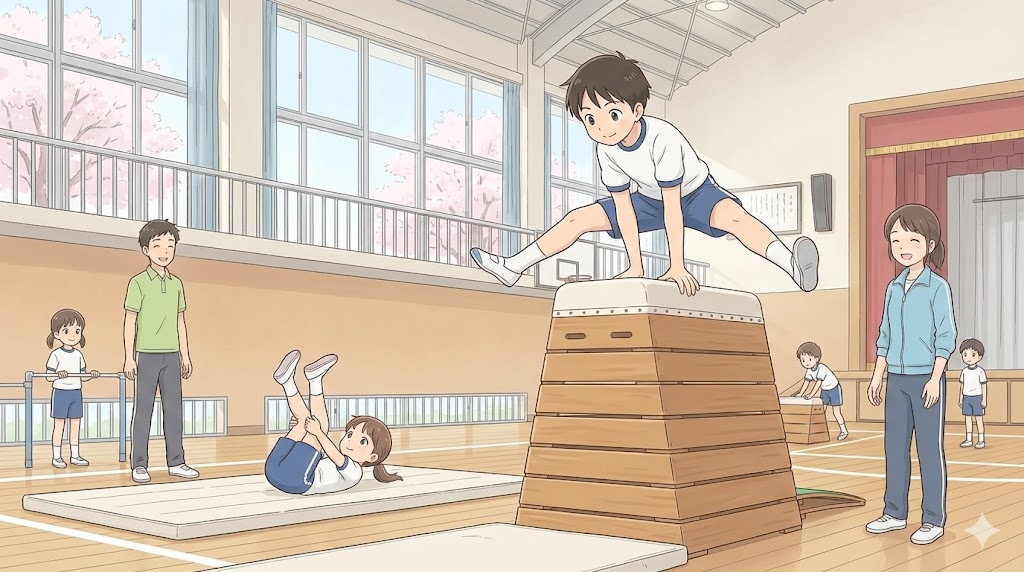 跳び箱における小学生の平均を超える技