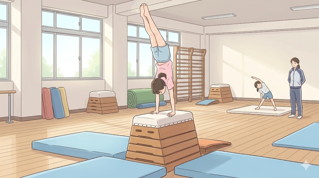 跳び箱のハンドスプリングの基礎と練習手順