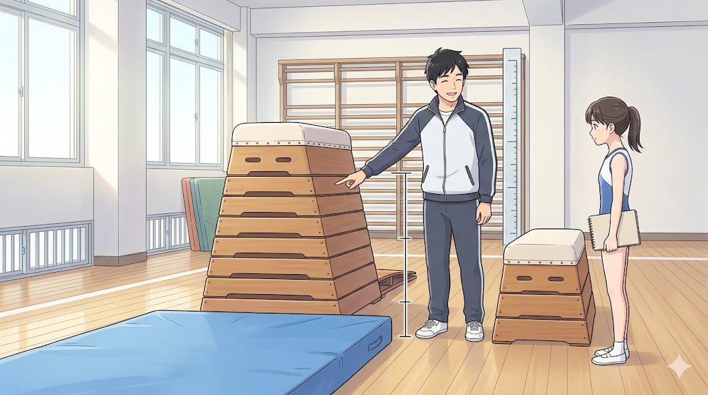 標準となる8段設定時の各段の高さ構成