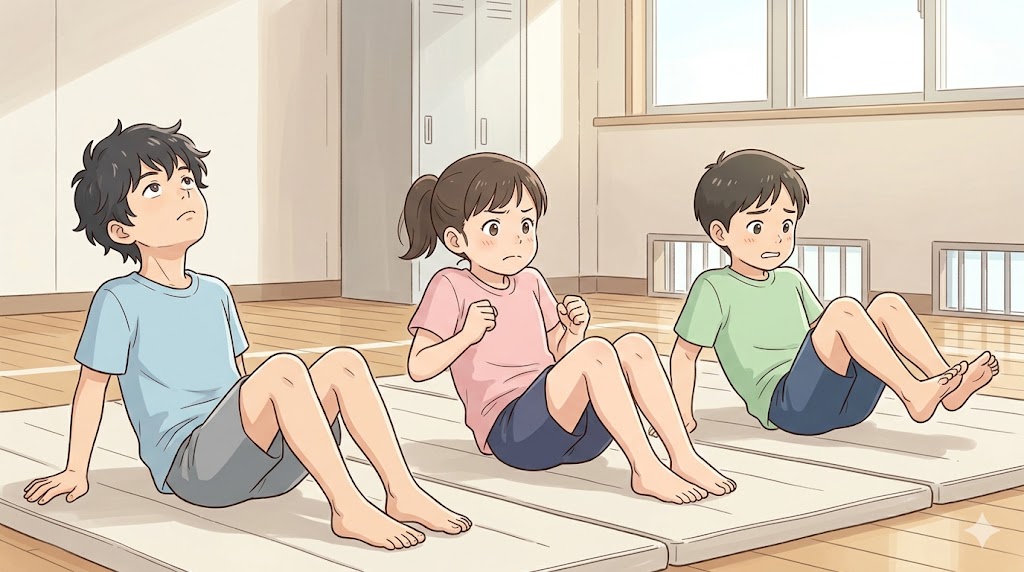 上体起こしができない子の3つのフォームの特徴