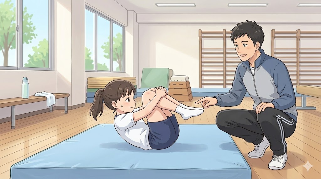 ゆりかご運動で回転感覚をつかむ練習法