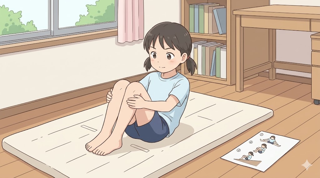 小学生も自宅でできる開脚後転の練習メニュー