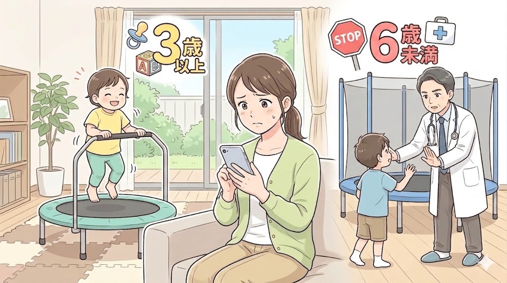 トランポリンは何歳から？AAPの「6歳未満非推奨」とメーカー基準「3歳〜」のギャップ