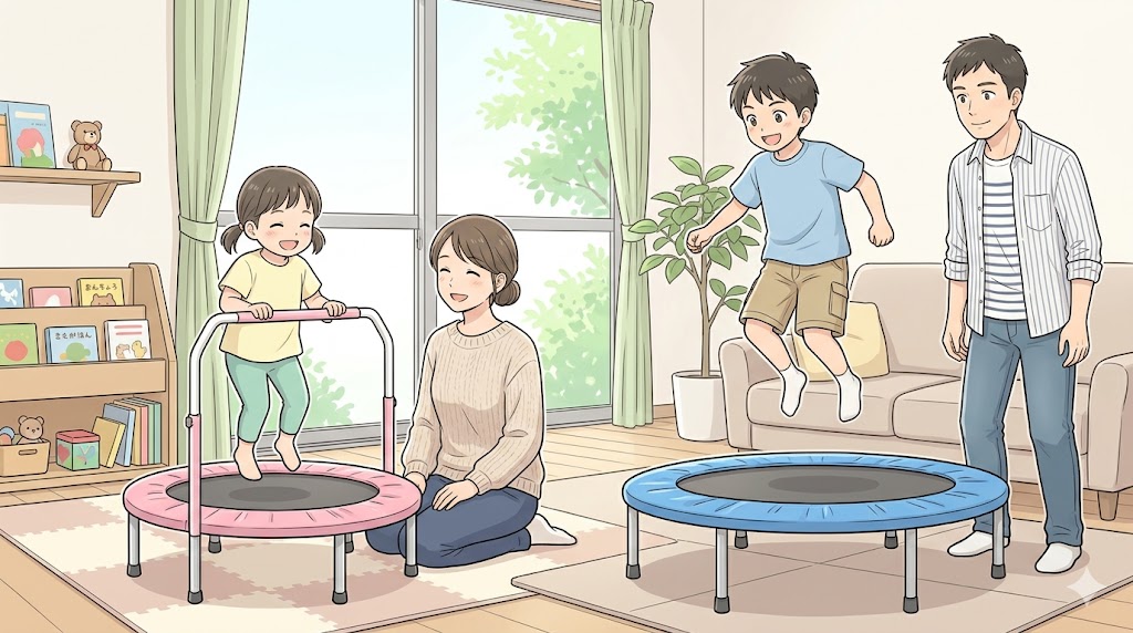 家庭用トランポリンの選び方|年齢別おすすめのサイズと機能