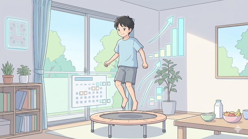 身長発育を後押しするトランポリン実践プロトコル｜時間・頻度の目安