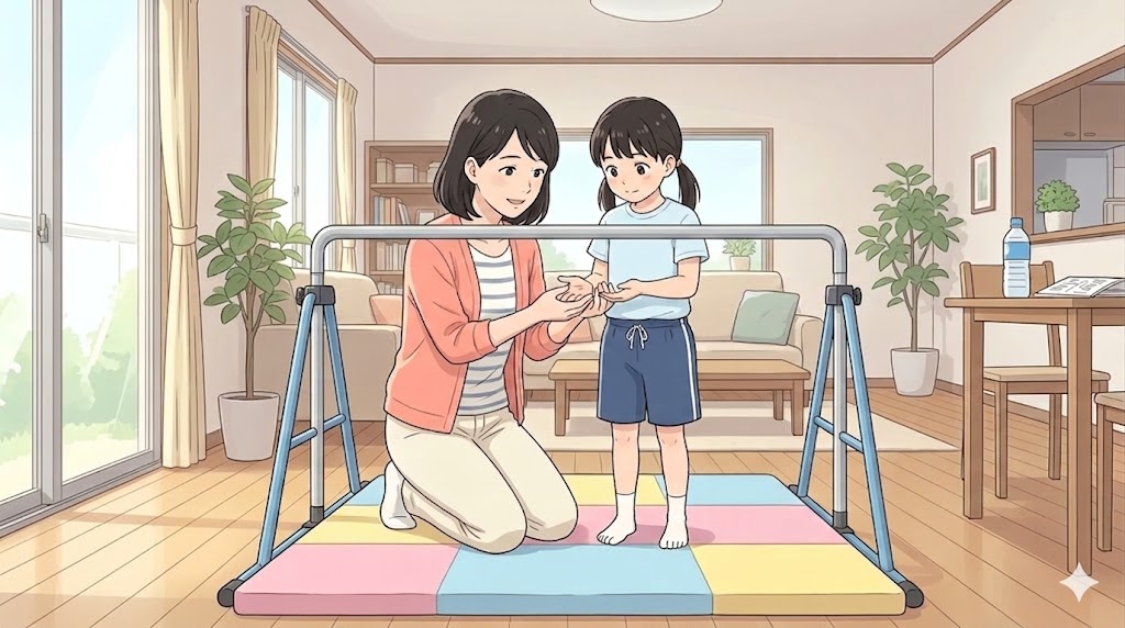 鉄棒の技を家庭で安全に練習するための保護者へのお願い